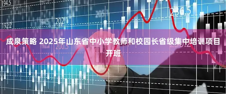 成泉策略 2025年山东省中小学教师和校园长省级集中培训项目开班