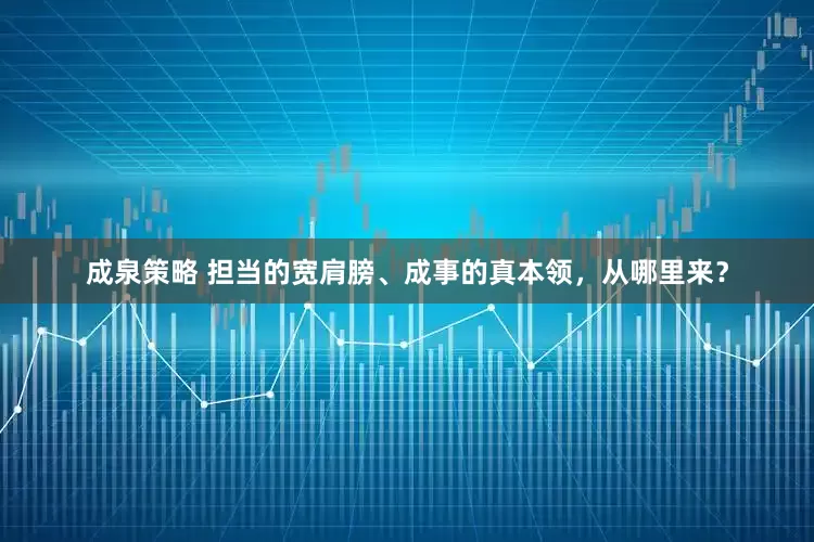 成泉策略 担当的宽肩膀、成事的真本领，从哪里来？