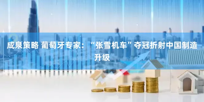 成泉策略 葡萄牙专家：“张雪机车”夺冠折射中国制造升级